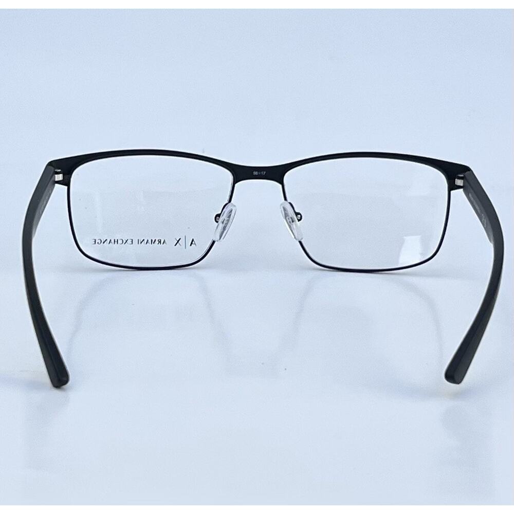ARMANI EXCHANGE AX1070 Matte Black Rectangle Lightweight Metal Frame 56 17 145 - Picture 5 of 10